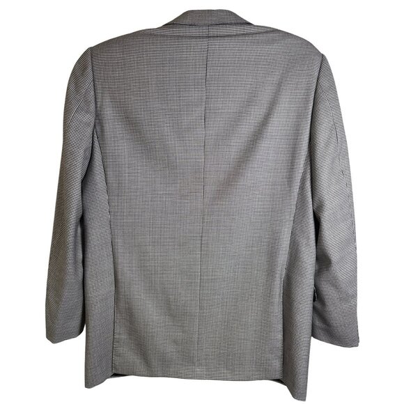 Ermenegildo Zegna Men's Wool Herringbone Black‎ White Blazer Luxury Jacket 50 - Picture 8 of 13